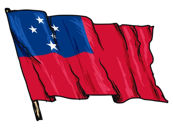 Kosta Rika Cumhuriyeti bayrağı — Stok Vektör