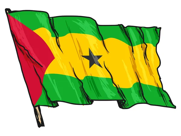 Vlag van Sao Tomé en Principe — Stockvector