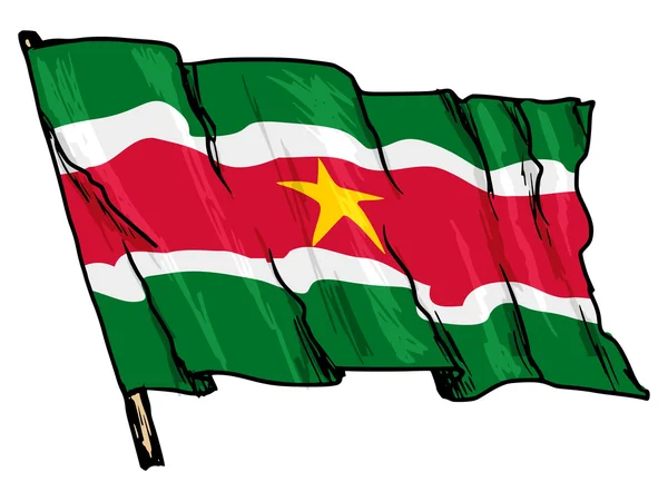 Bandeira do suriname — Vetor de Stock