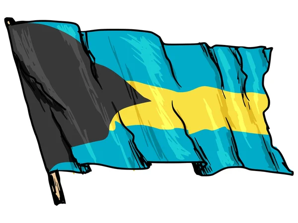 Bahamská vlajka — Stockový vektor
