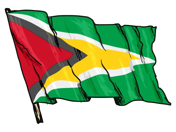Bandiera della Guyana — Vettoriale Stock