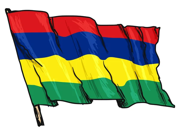 Mauritius zászlaja — Stock Vector