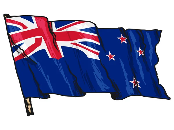 Bandera de New Zealand — Vector de stock