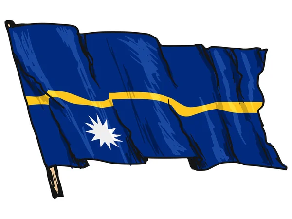 Прапор Науру — стоковий вектор
