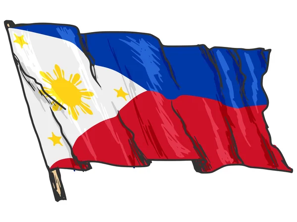 Filipinler bayrağı — Stok Vektör
