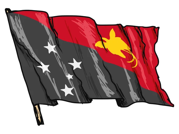 Bandeira de Papua-Nova Guiné —  Vetores de Stock