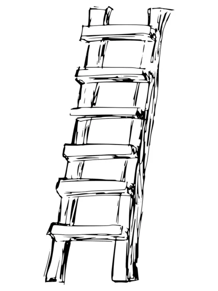 Деревянная лестница — стоковый вектор