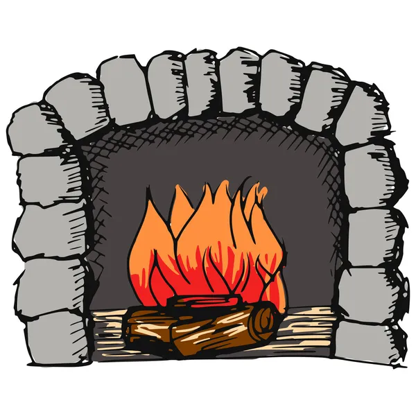 Fireplace — Stock Vector