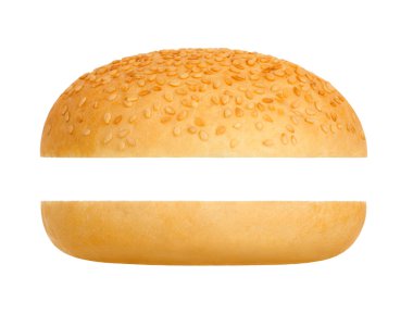 Hamburger Çöreği Beyaz Arkaplanda