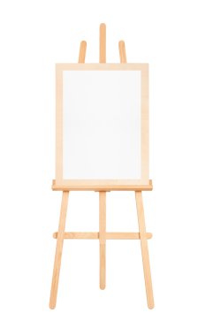 Blank paper sheet and easel. Device for drawing clipart