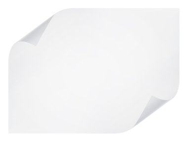 Beyaz arkaplanda boş kağıt sayfası