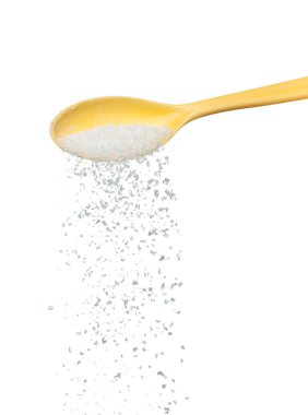 Sugar (salt) to pour from spoon clipart