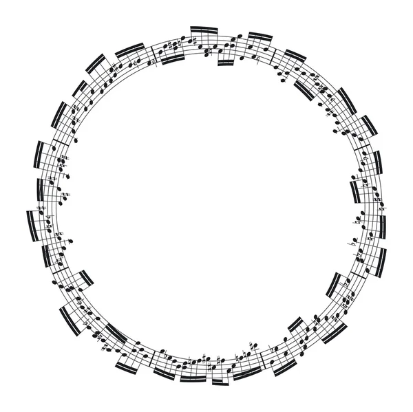 Muziek notities in de vorm van een cirkel — Stockfoto