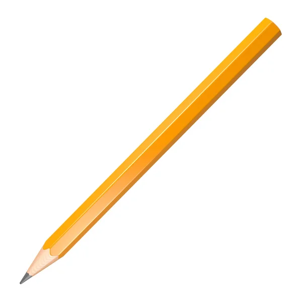 Lead pencil on a white background — Stock Photo, Image