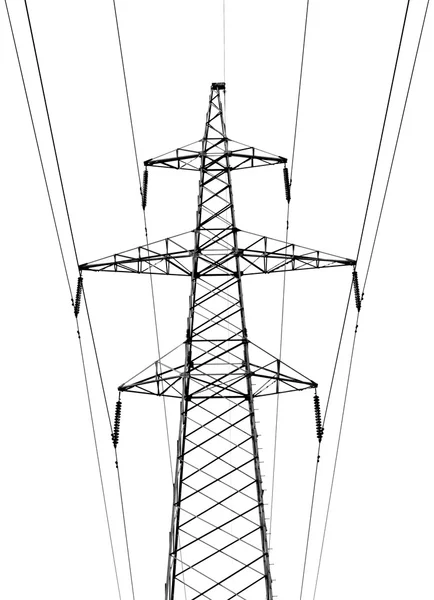 El pylon på vit bakgrund — Stockfoto