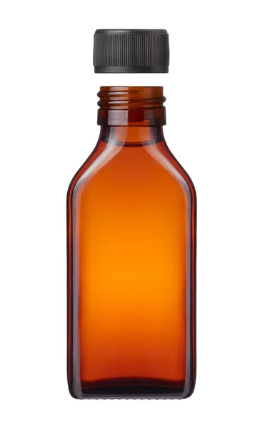 Medicin flaskan eller kosmetisk produkt på vit bakgrund — Stockfoto