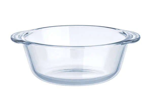 Glaswaren. leere Salatschüssel auf weißem Hintergrund — Stockfoto