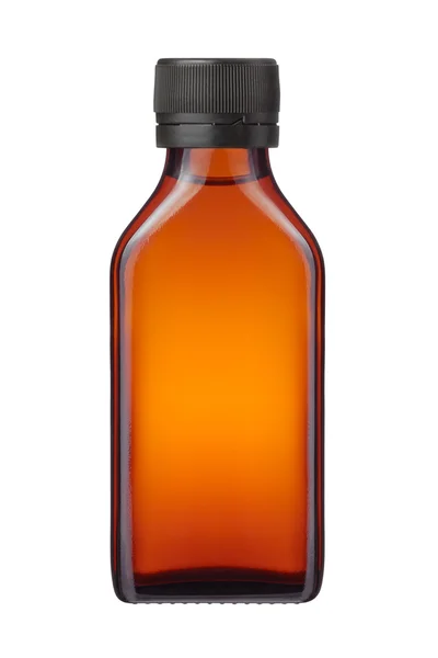 Beyaz zemin üzerinde ilaç şişesi veya kozmetik ürün — Stok fotoğraf