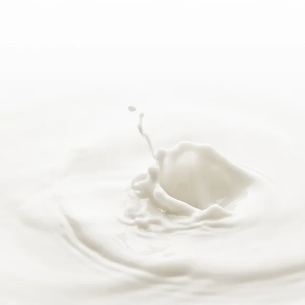 Melk. sjabloon voor het vallen in de melk van de bessen of een stuk o — Stockfoto