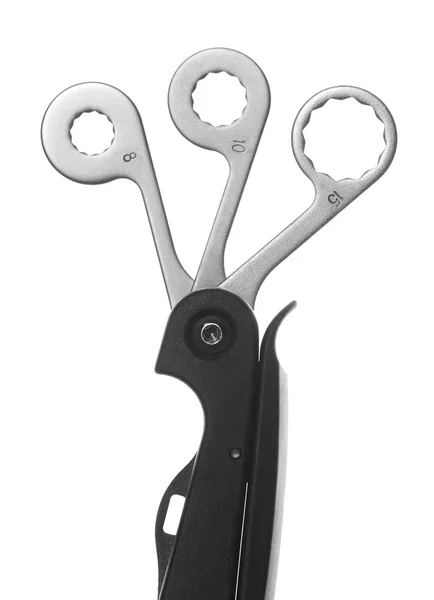 Llave. Herramienta de reparación de bicicletas llave. Símbolo soporte técnico — Foto de Stock