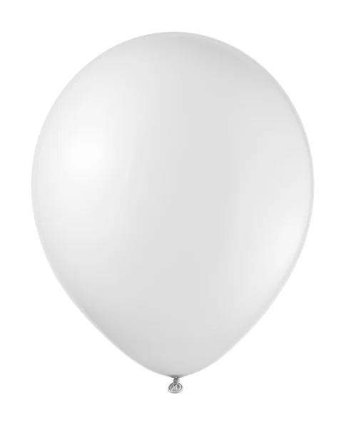 Ballon blanc planant sur un fond blanc — Photo