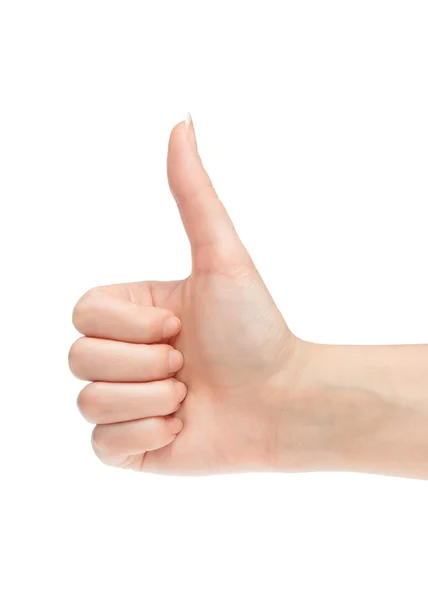 Ok. Gesture of the hand on white background — Stock Photo, Image