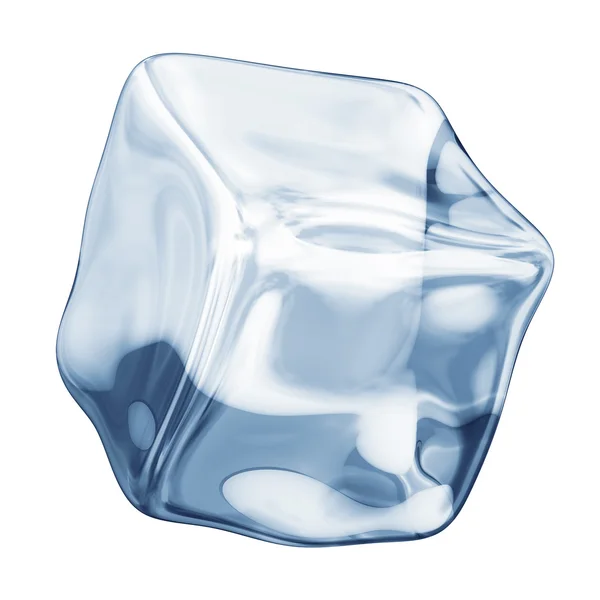 Ice cube on a white background — Stock Photo, Image