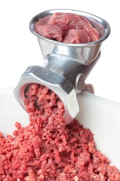 Meat grinder in action — Stock Photo, Image