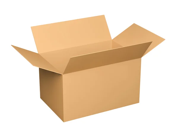 Box on a white background — Stock Photo, Image