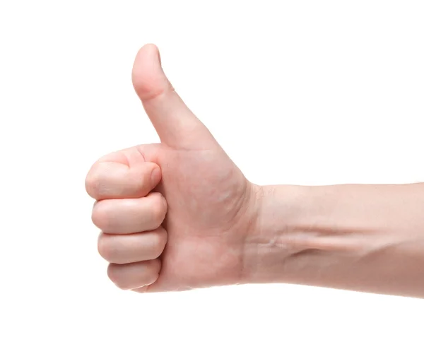 Ok. Gesture of the hand on white background — Stock Photo, Image