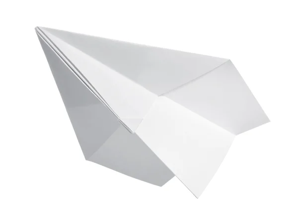 Paper airplane on white background — Stock Photo, Image