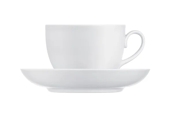 Cup and saucer on a white background — Stock Photo, Image