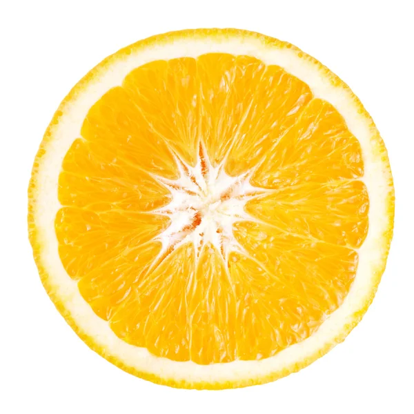 Slice of orange on white background — Stock Photo, Image