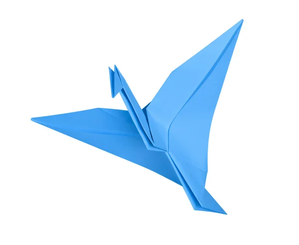 Ptak szczęścia. Żuraw. Origami — Zdjęcie stockowe