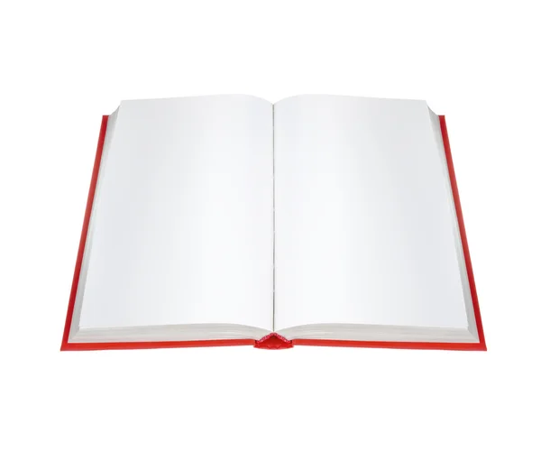 Open book with blank pages on white background — Stock Photo, Image