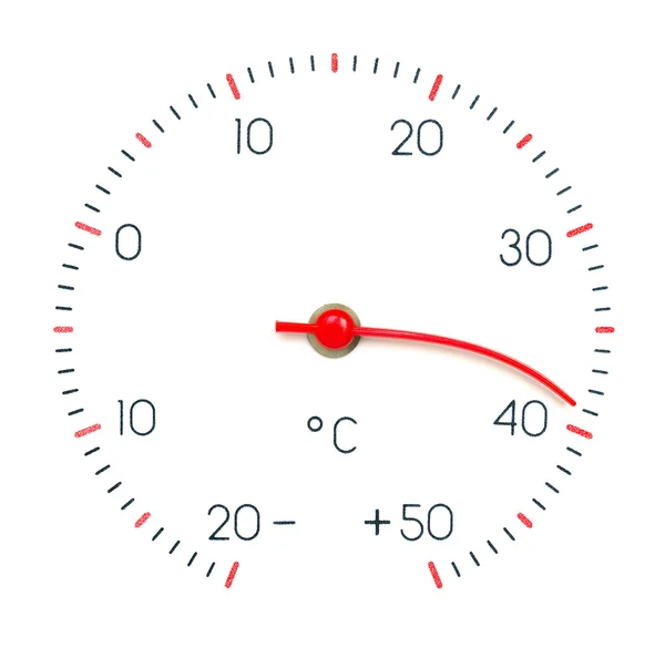 Símbolo de clima caliente o calentamiento global. Flecha del termómetro m — Foto de Stock