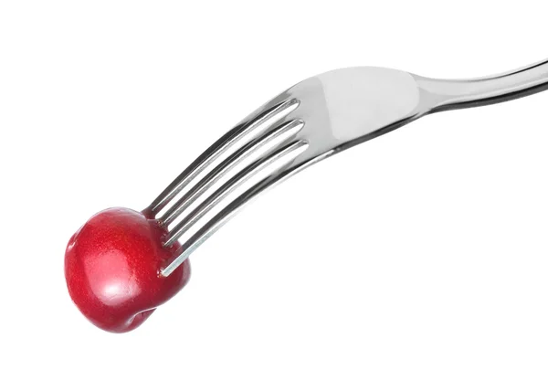 Berry on fork — Stock Photo, Image