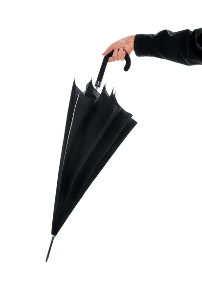 Mão guarda guarda-chuva — Fotografia de Stock