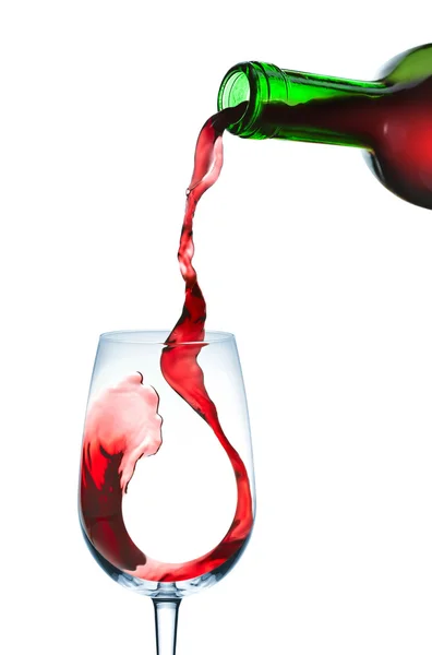 Wine is from bottle to pour in goblet — Stock Photo, Image