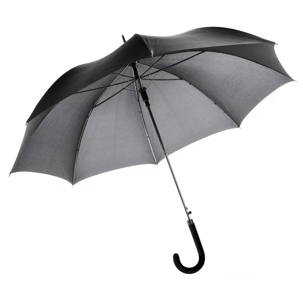 Czarny parasol na białym tle — Zdjęcie stockowe