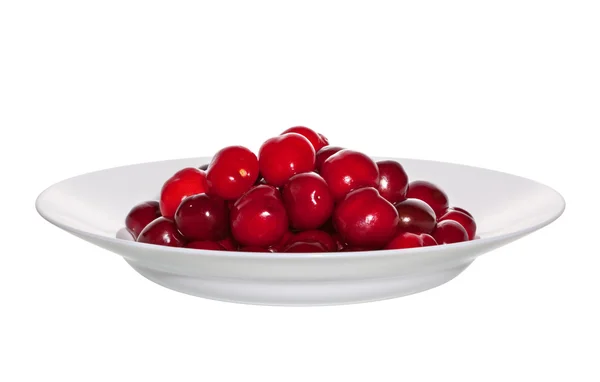 Cherry on a dish — Stock Photo, Image