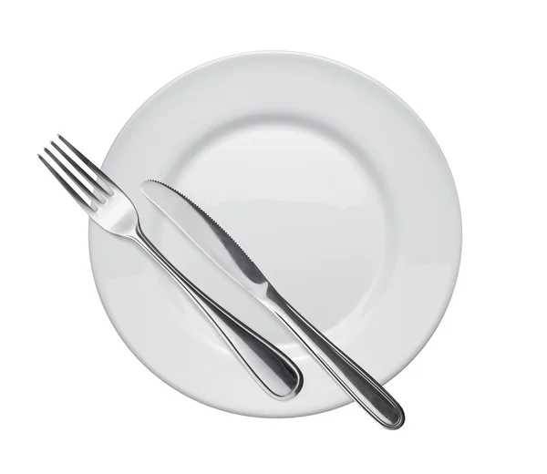 Dish and flatware — Stock Photo, Image