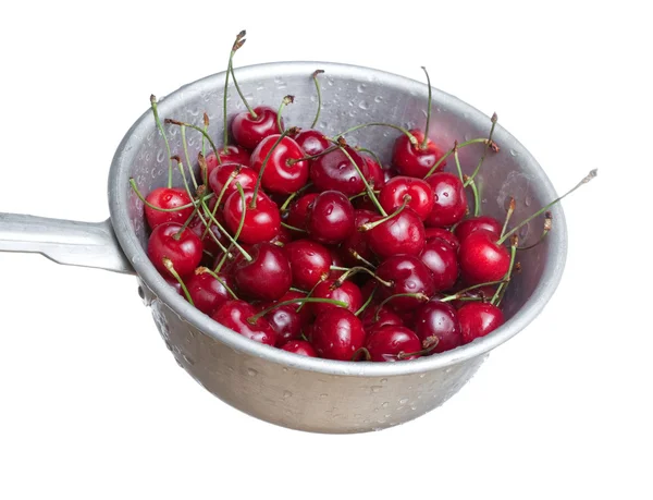 Cerejas vermelhas frescas e maduras — Fotografia de Stock
