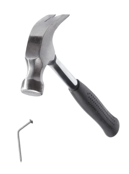 Hammer and a bent nail — Stock Photo, Image