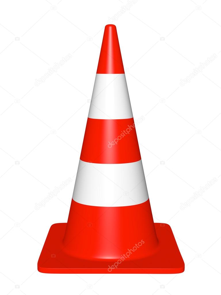 traffic cone on a white background