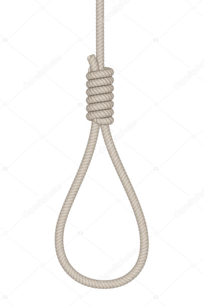 Noose on a white background