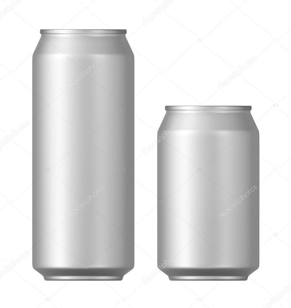 beer cans on a white background