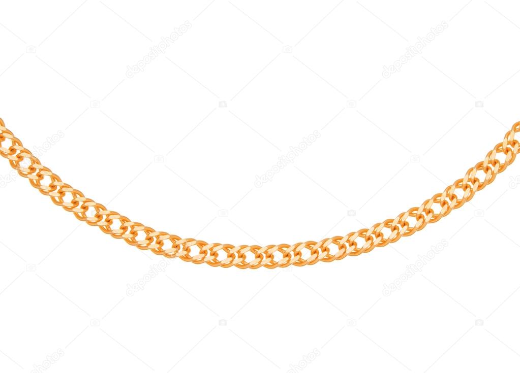 Gold chain on white background Stock Photo by ©akinshin 26404341