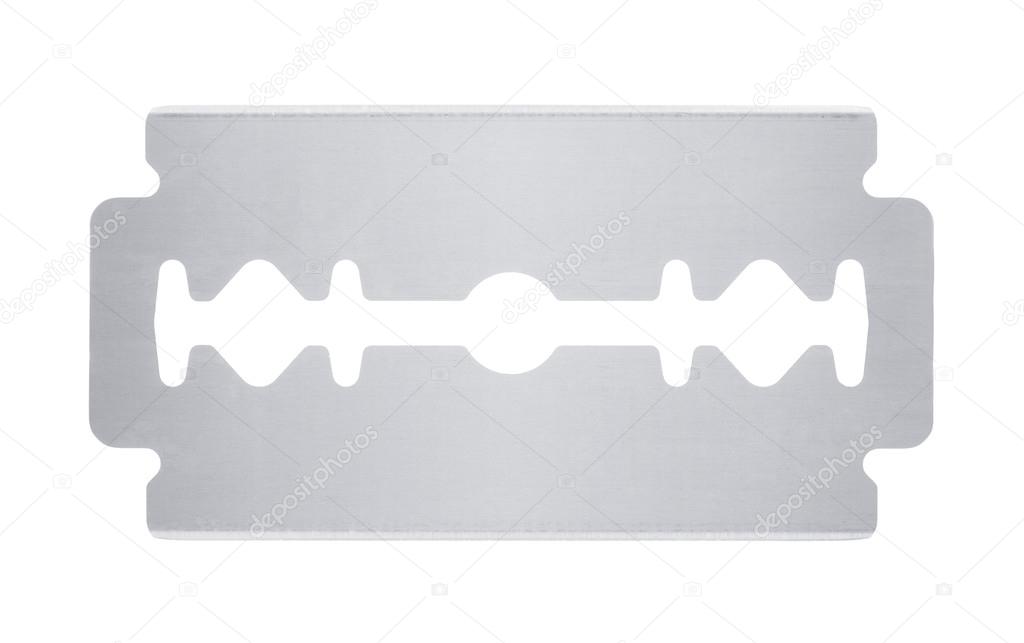 razor blade on white background