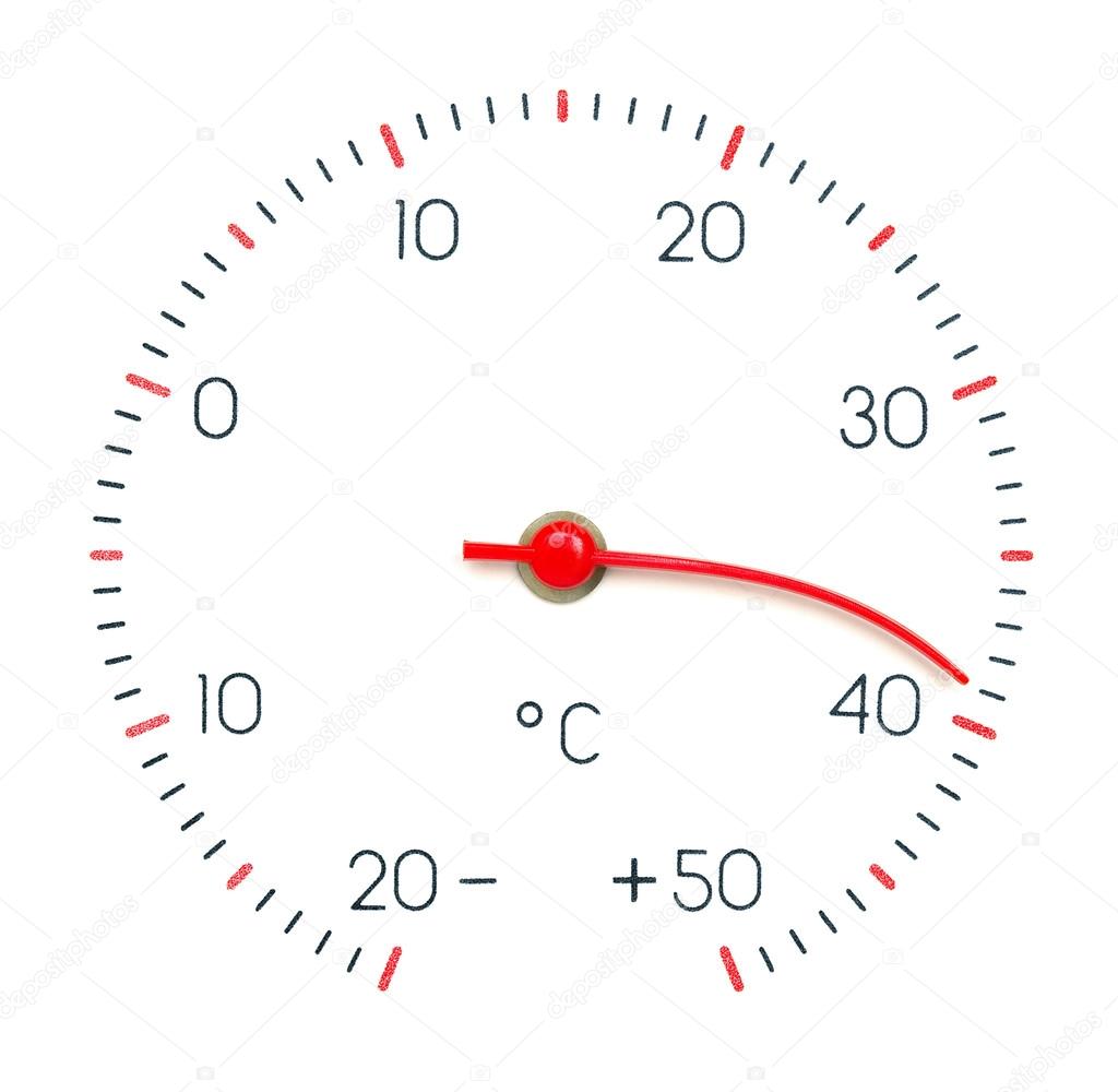 Symbol hot weather or global Warming. Arrow of the thermometer m